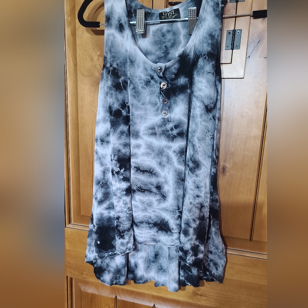 Black and white tie dye tank Tryst  xl